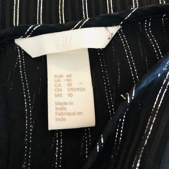 H&M Black Blouse with Metallic Detail - Picture 8 of 9